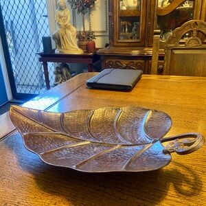 Decorative Leaf Tray, made in India